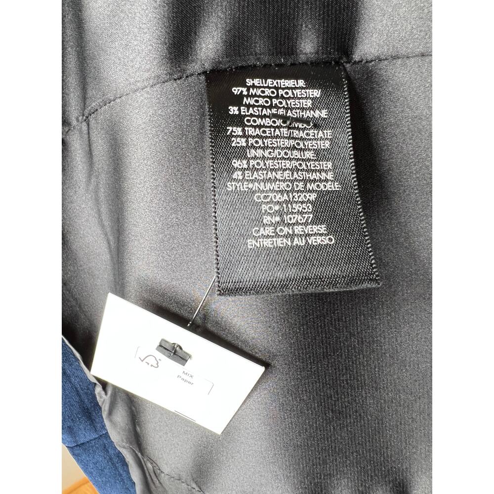 Alice+Olivia 2 Velvet Tuxedo Blazer $550 Navy Blue Black Satin Collar Jacket NWT - Picture 8 of 10